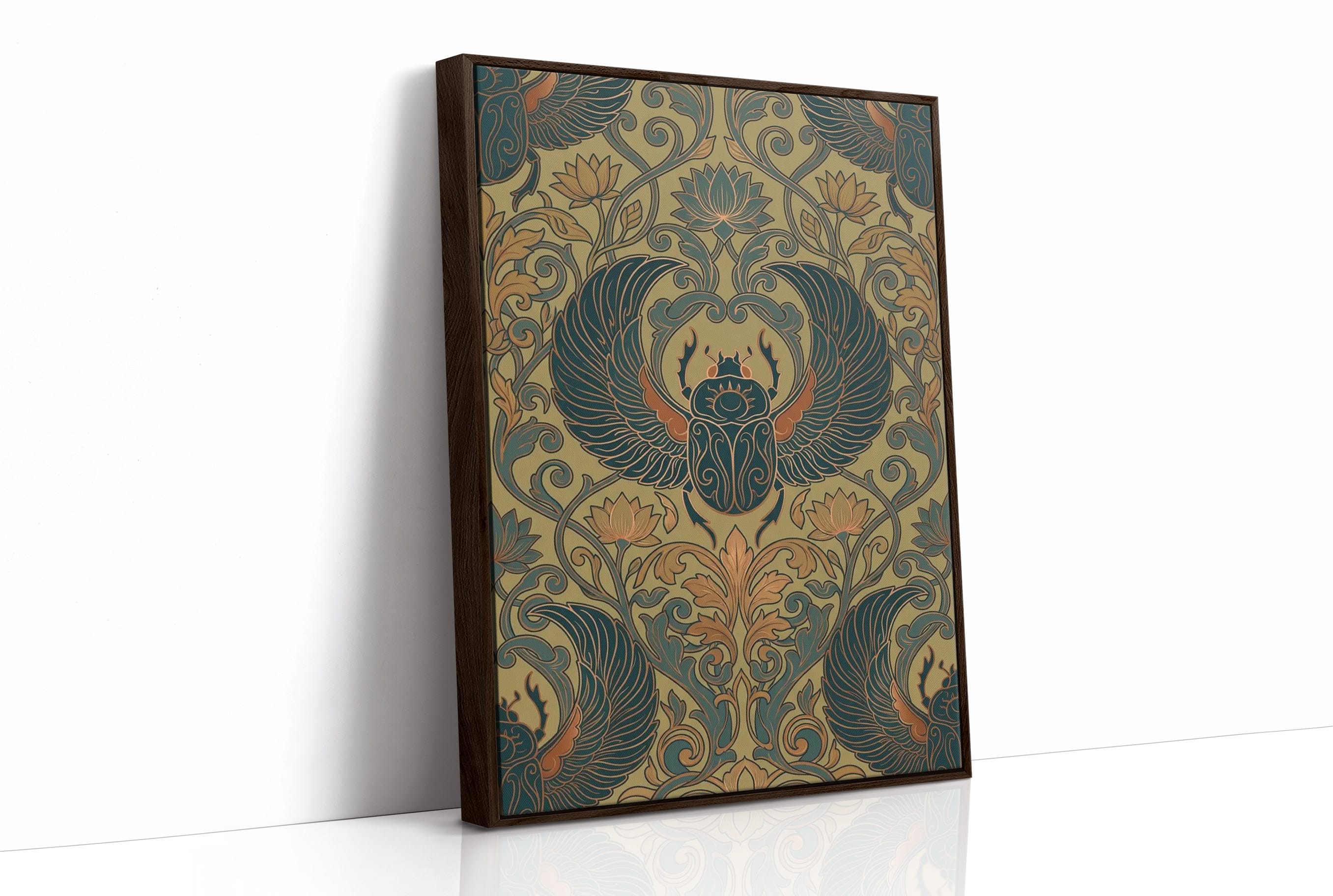 Winged Scarab: Egyptian Revival Pattern Study