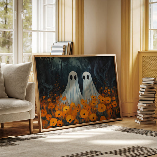 Spectral Friends Among Autumn Poppies