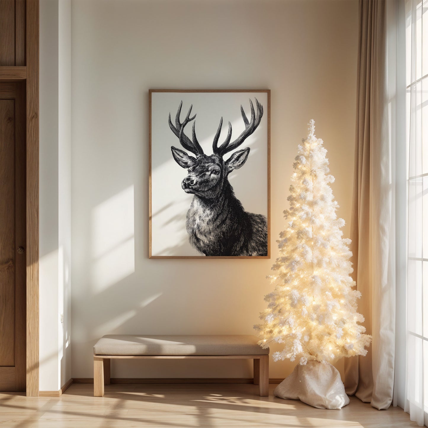 Antlers Sketch By Christmas Glow