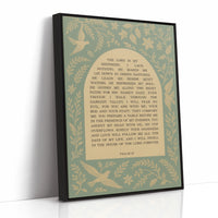 Psalm 23 Scripture with Doves and Florals