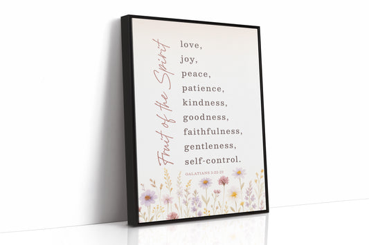 Fruit of the Spirit Floral Scripture Print