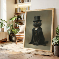 Dapper Feline's Grand Entrance