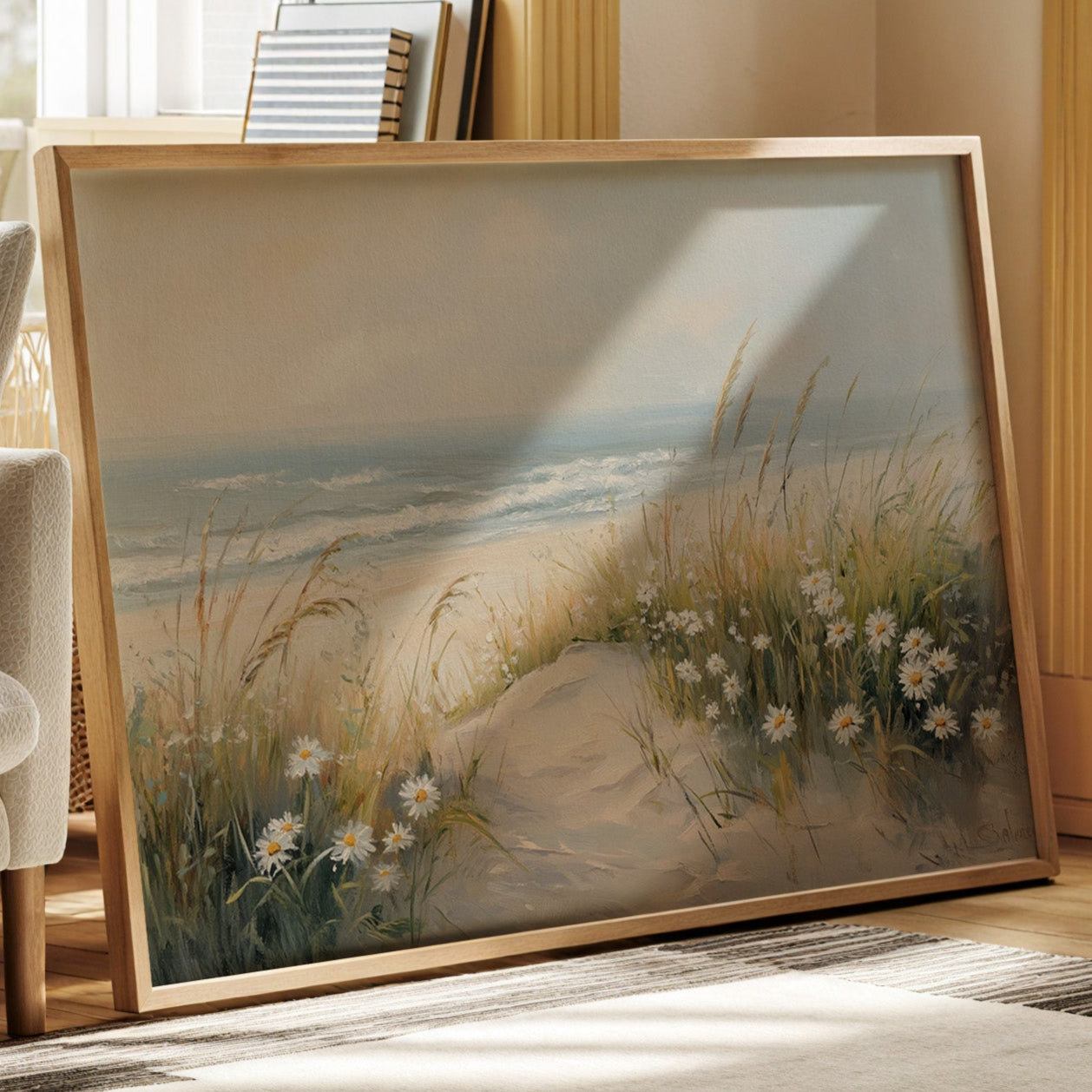 Daisies Dance Along Coastal Dunes