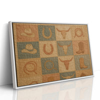 Western Icons Patchwork Quilt Print
