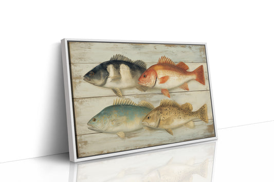 Coastal Catch On Weathered Boards