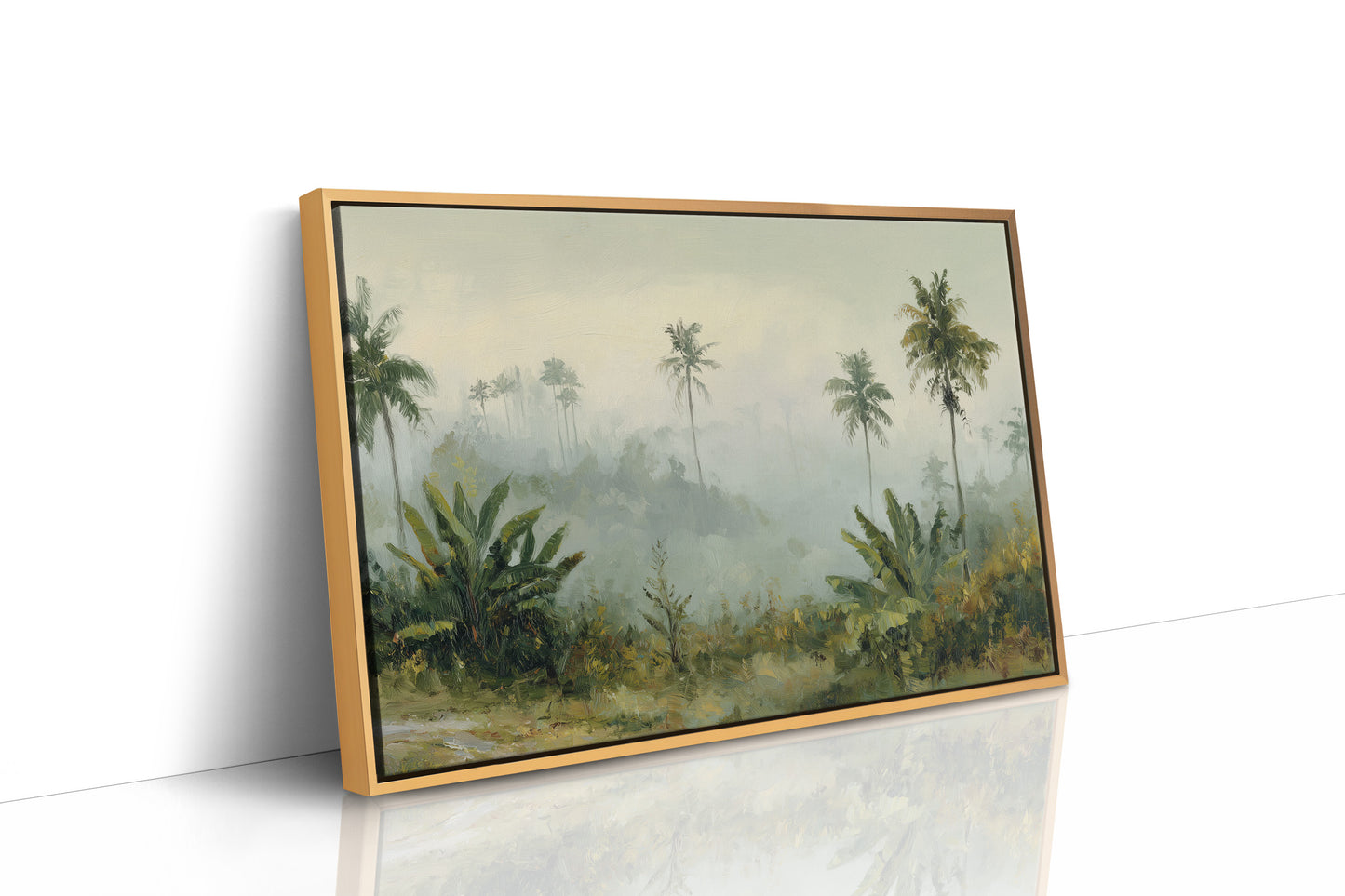Morning Mist Through Palms