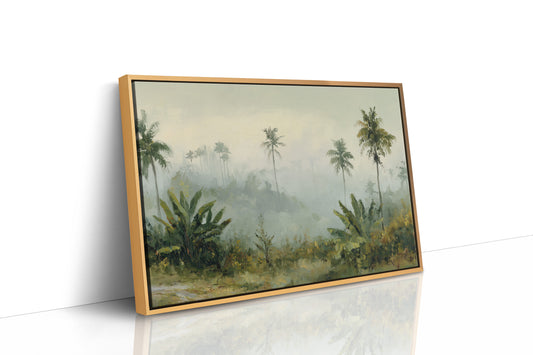 Morning Mist Through Palms