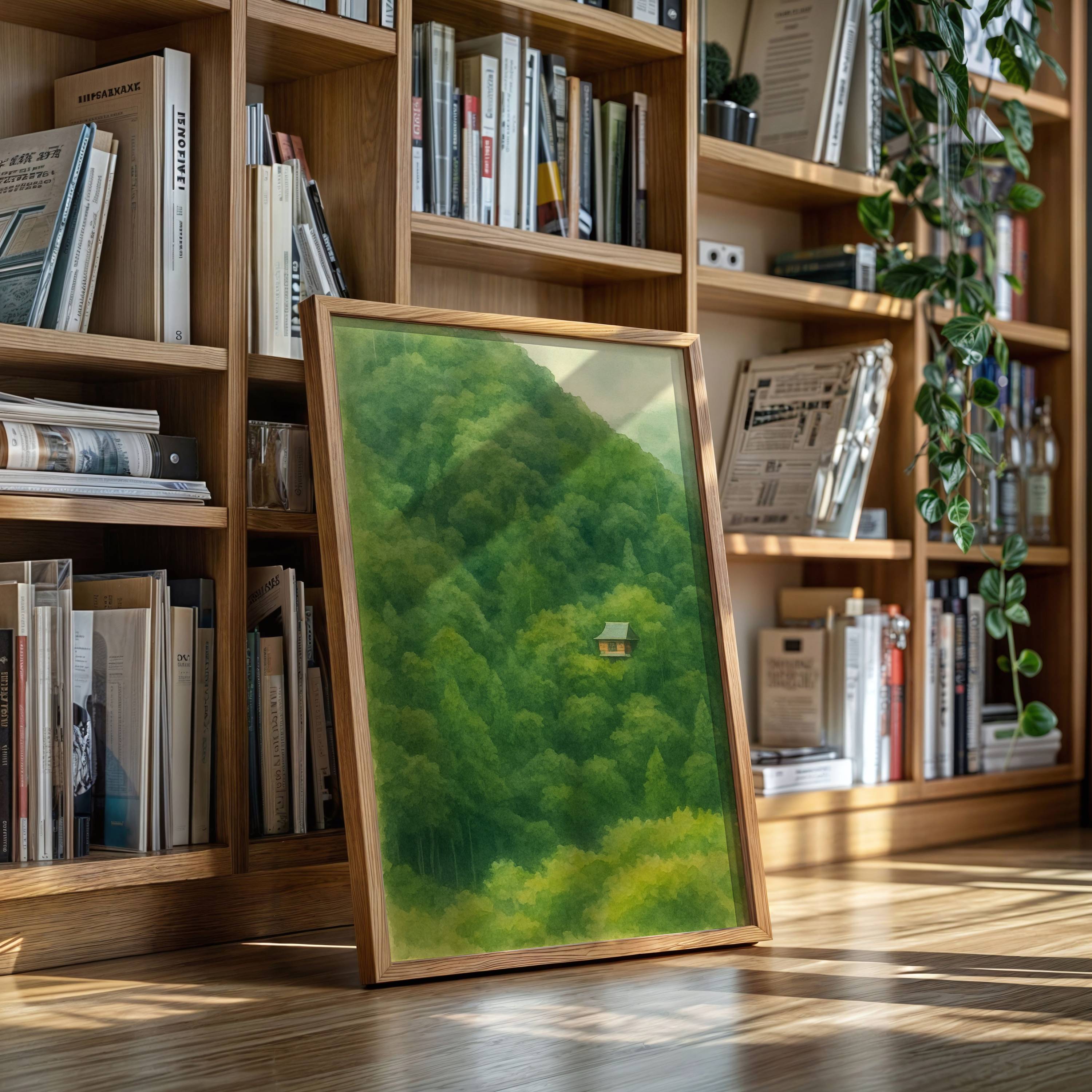 Solitary Temple Among Emerald Hills