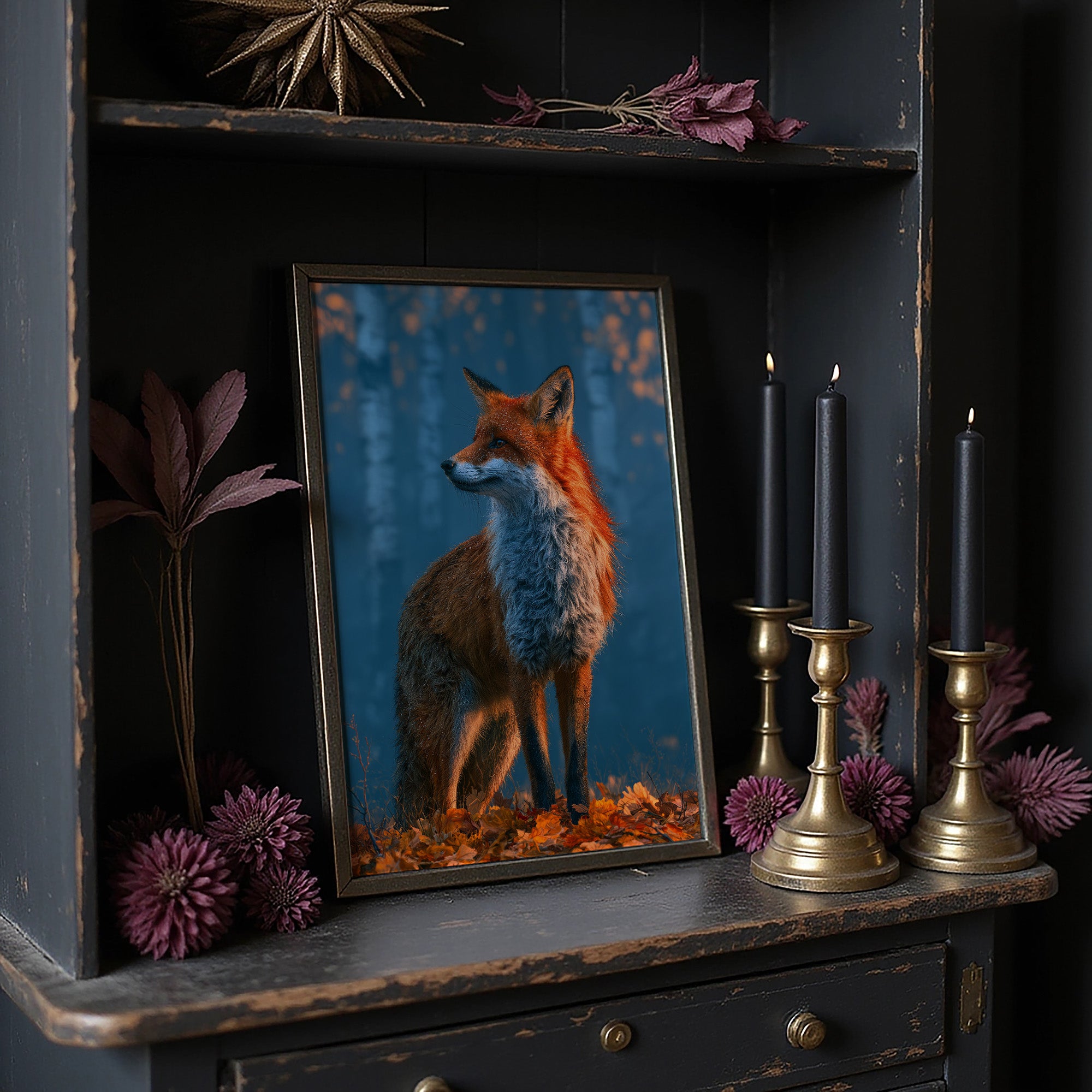 Fox in Frosted Amber Light