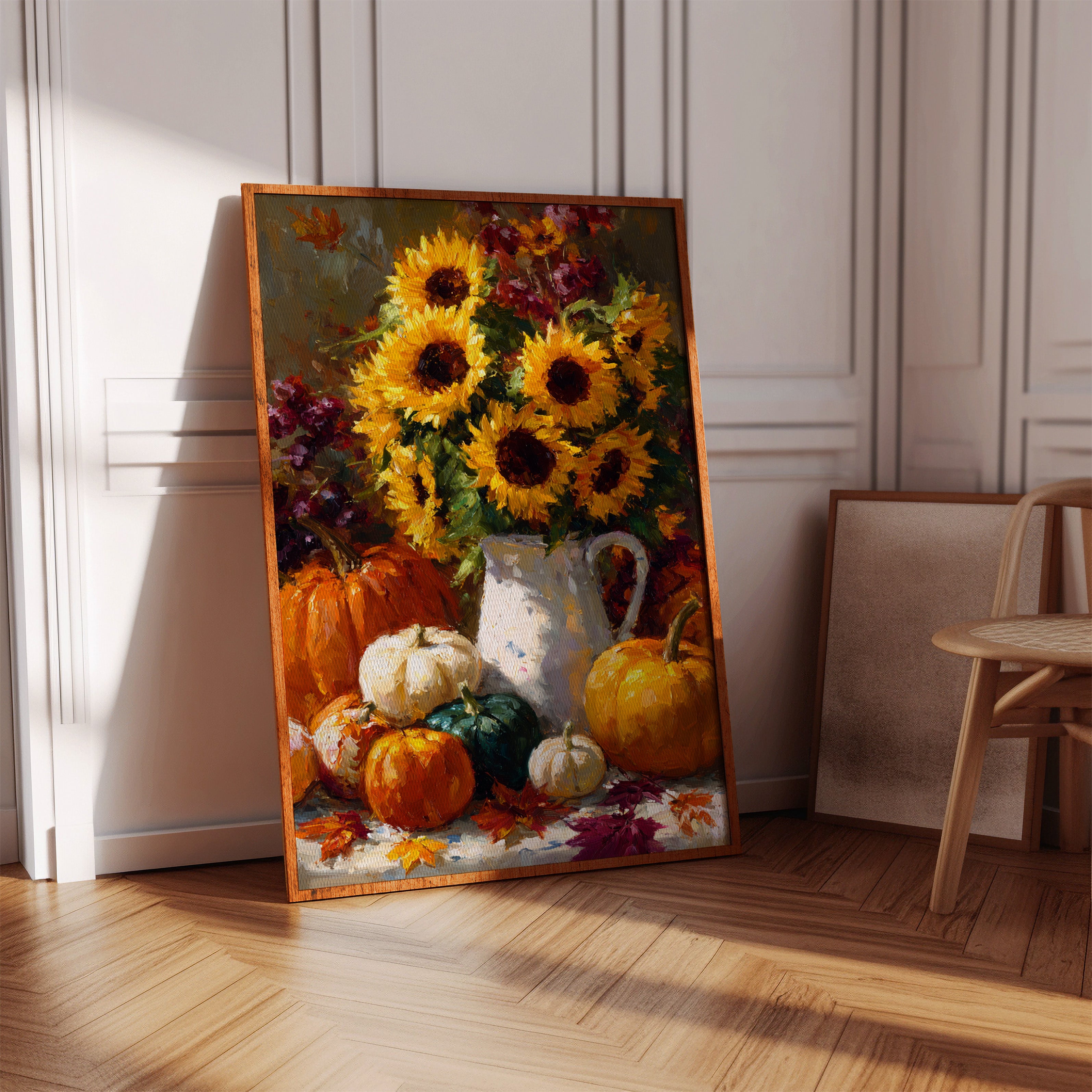 Autumn's Warmth In Sunflower Light