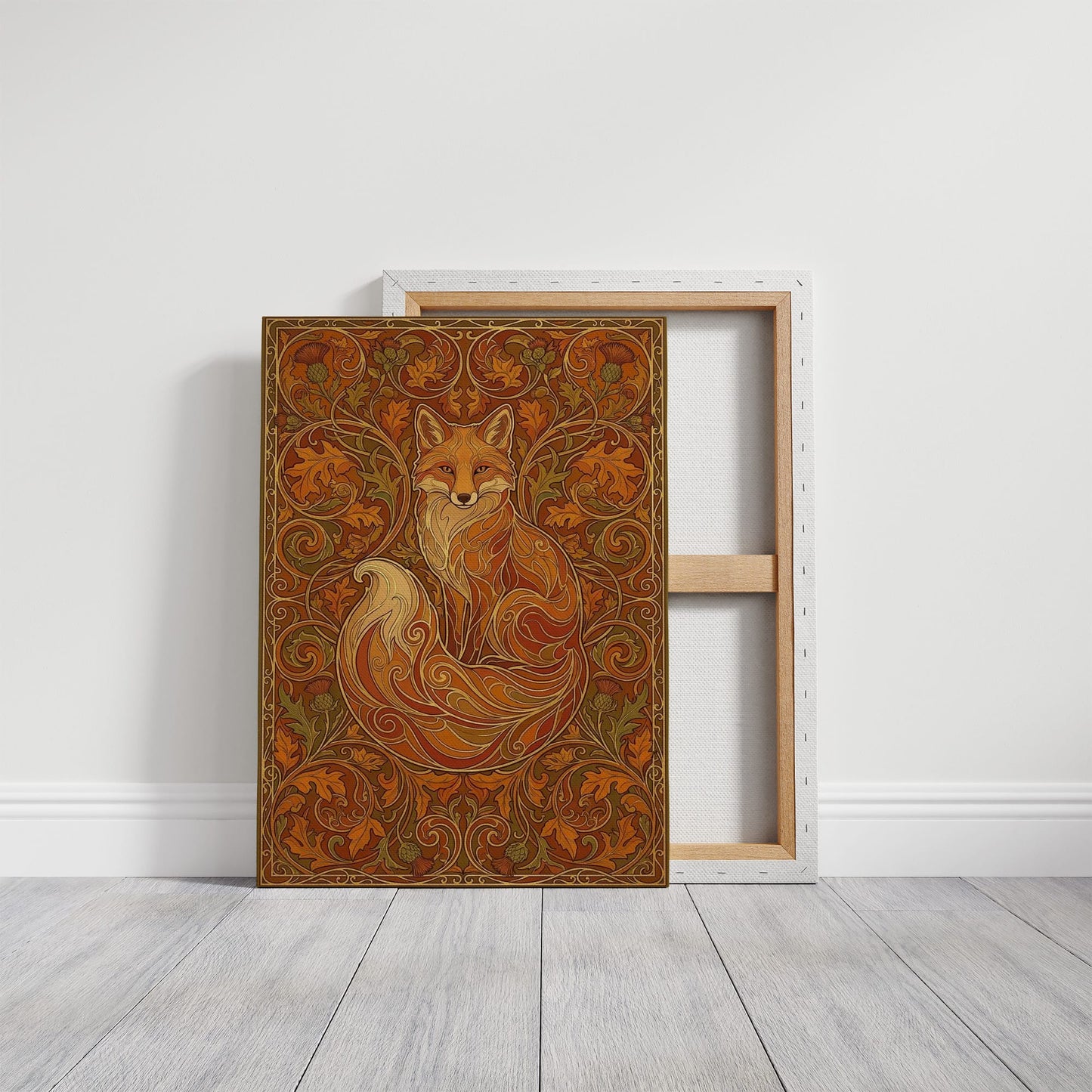 Curled Fox: Art Nouveau Pattern Study