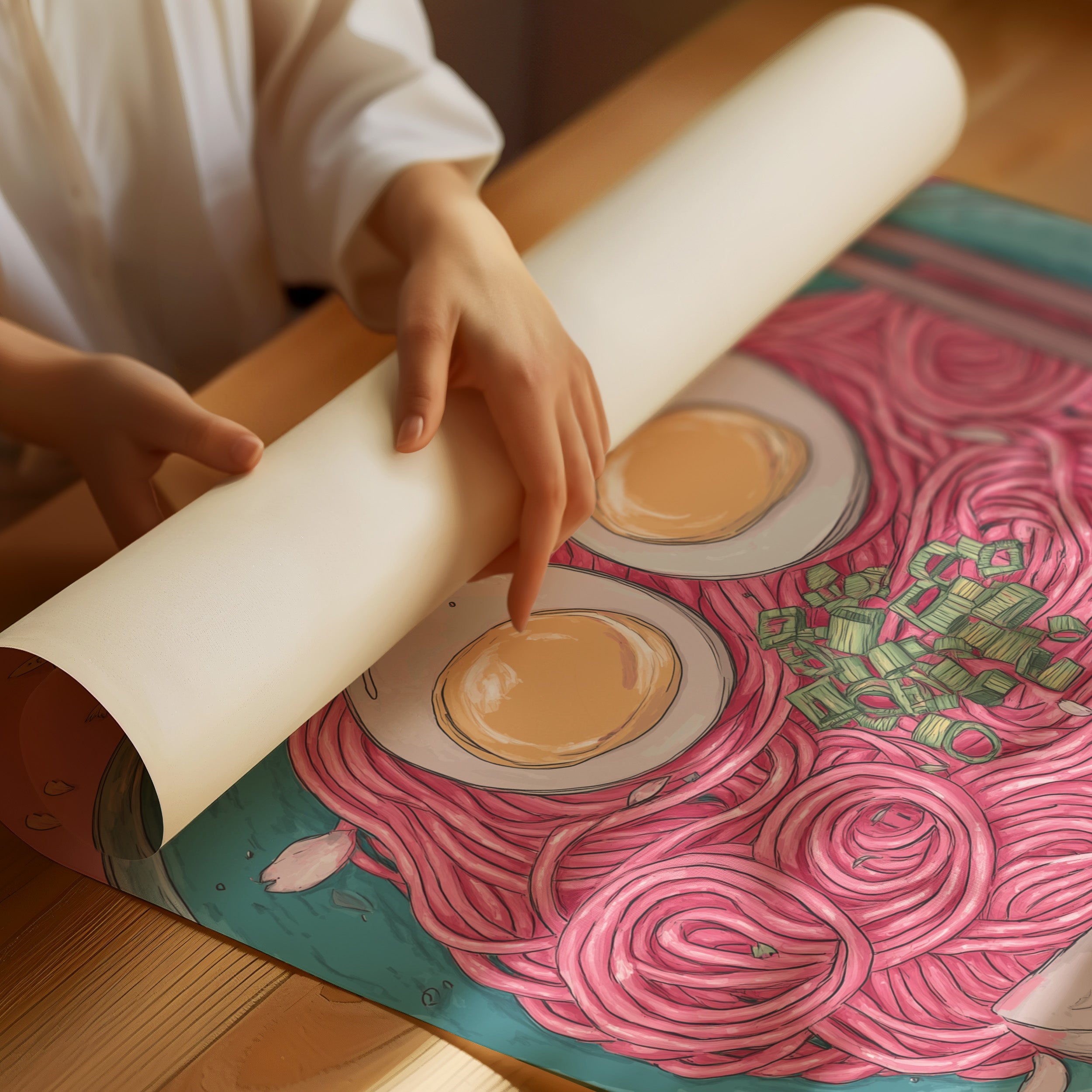 Pink Noodles Make Happy Faces