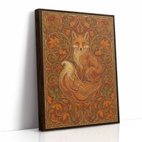 Curled Fox: Art Nouveau Pattern Study