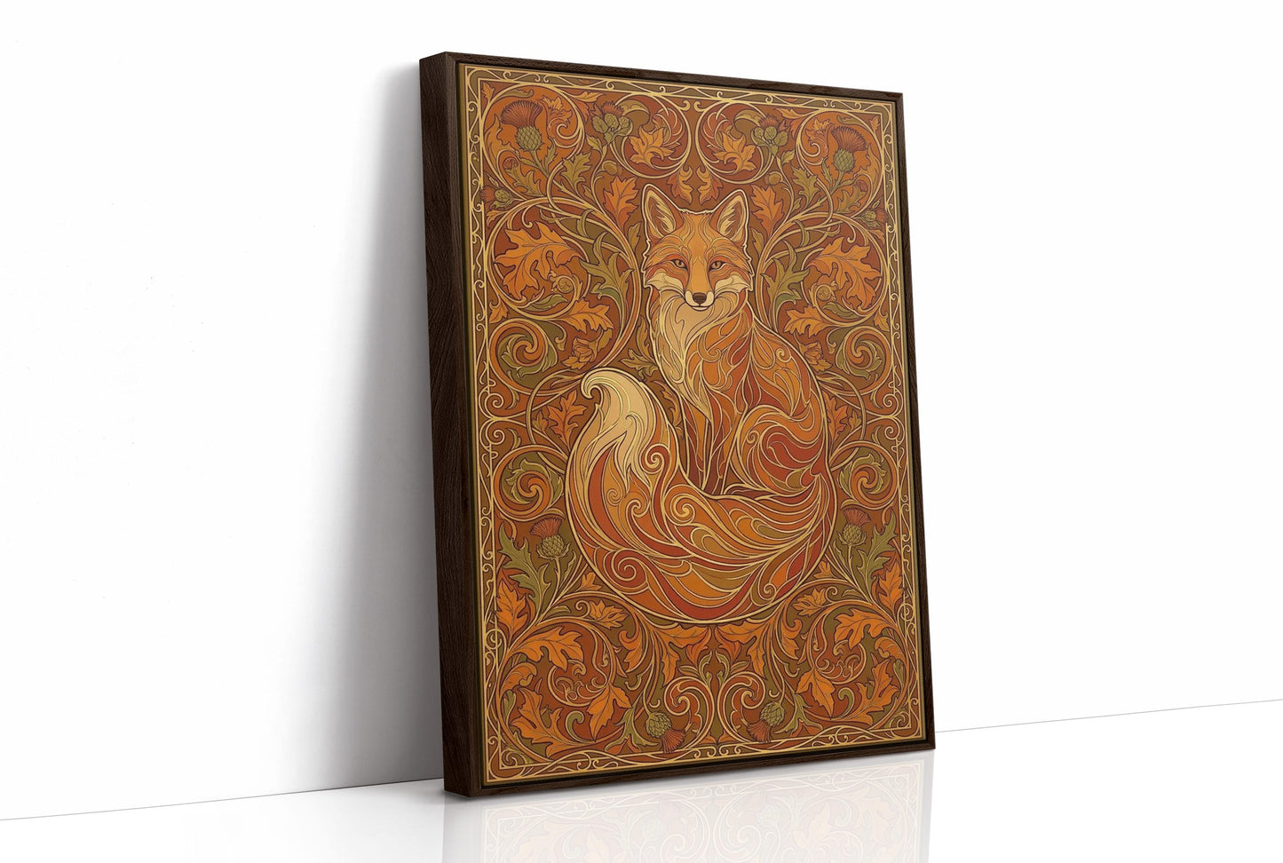 Curled Fox: Art Nouveau Pattern Study