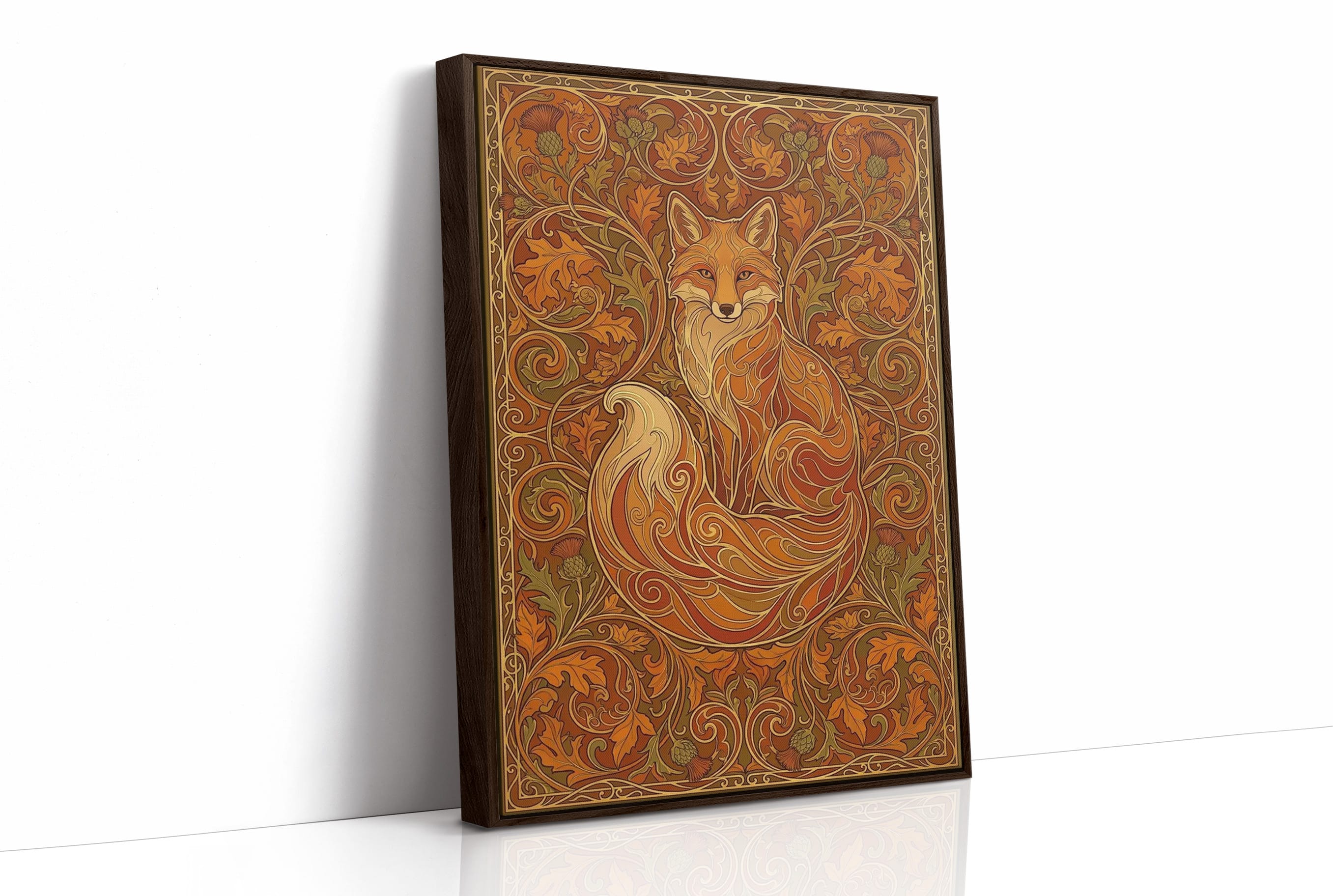 Curled Fox: Art Nouveau Pattern Study