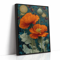Poppies Under a Gold Moon