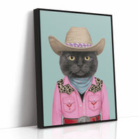 Midnight Cowcat Rules The Rodeo