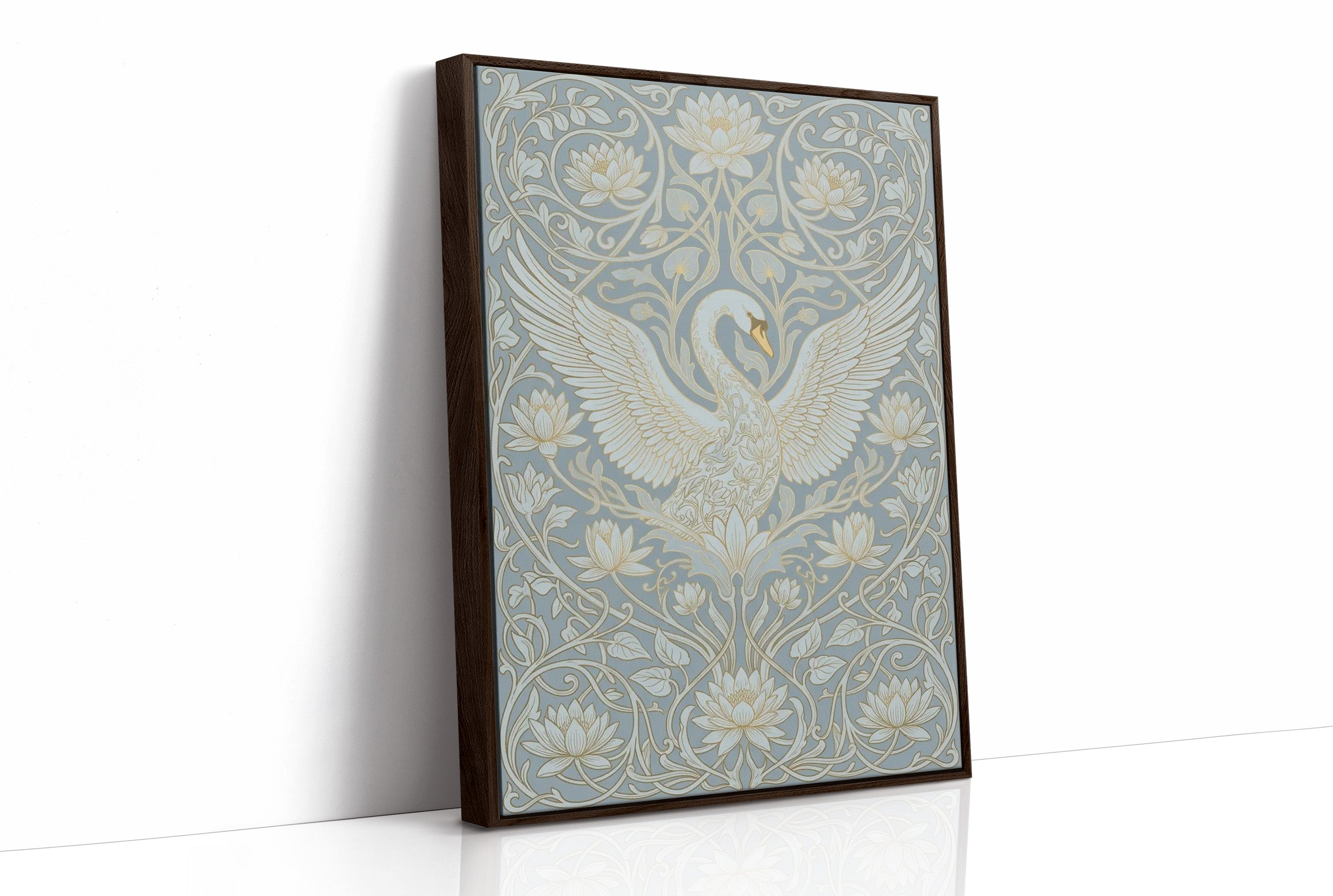 Swan Ascending: Art Nouveau Pattern Study