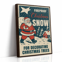 Vintage Holiday Through Snowy Pines