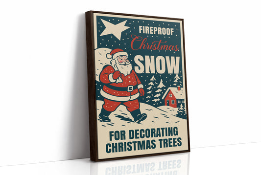 Vintage Holiday Through Snowy Pines