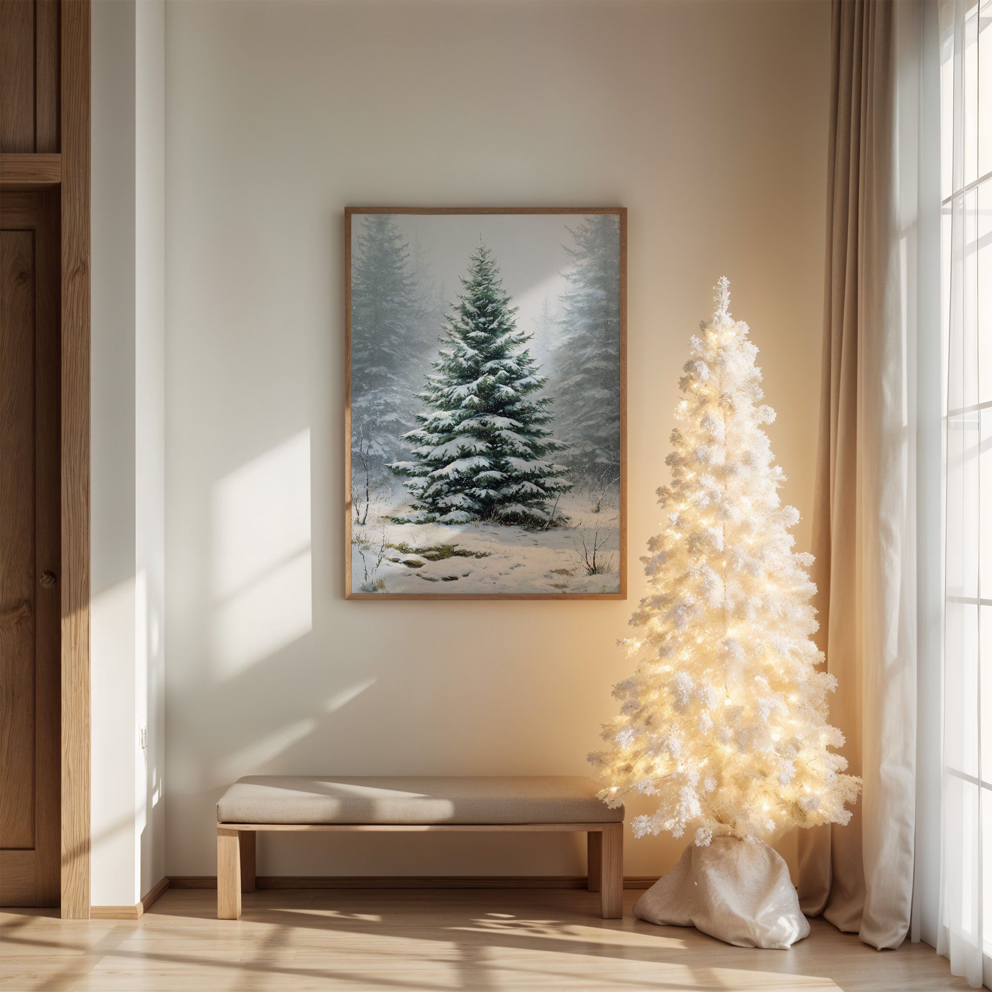 Evergreen Tales In Winter Mist