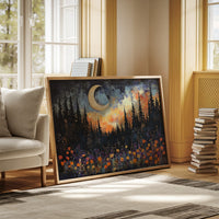Moonlit Meadow Catches Fire Above
