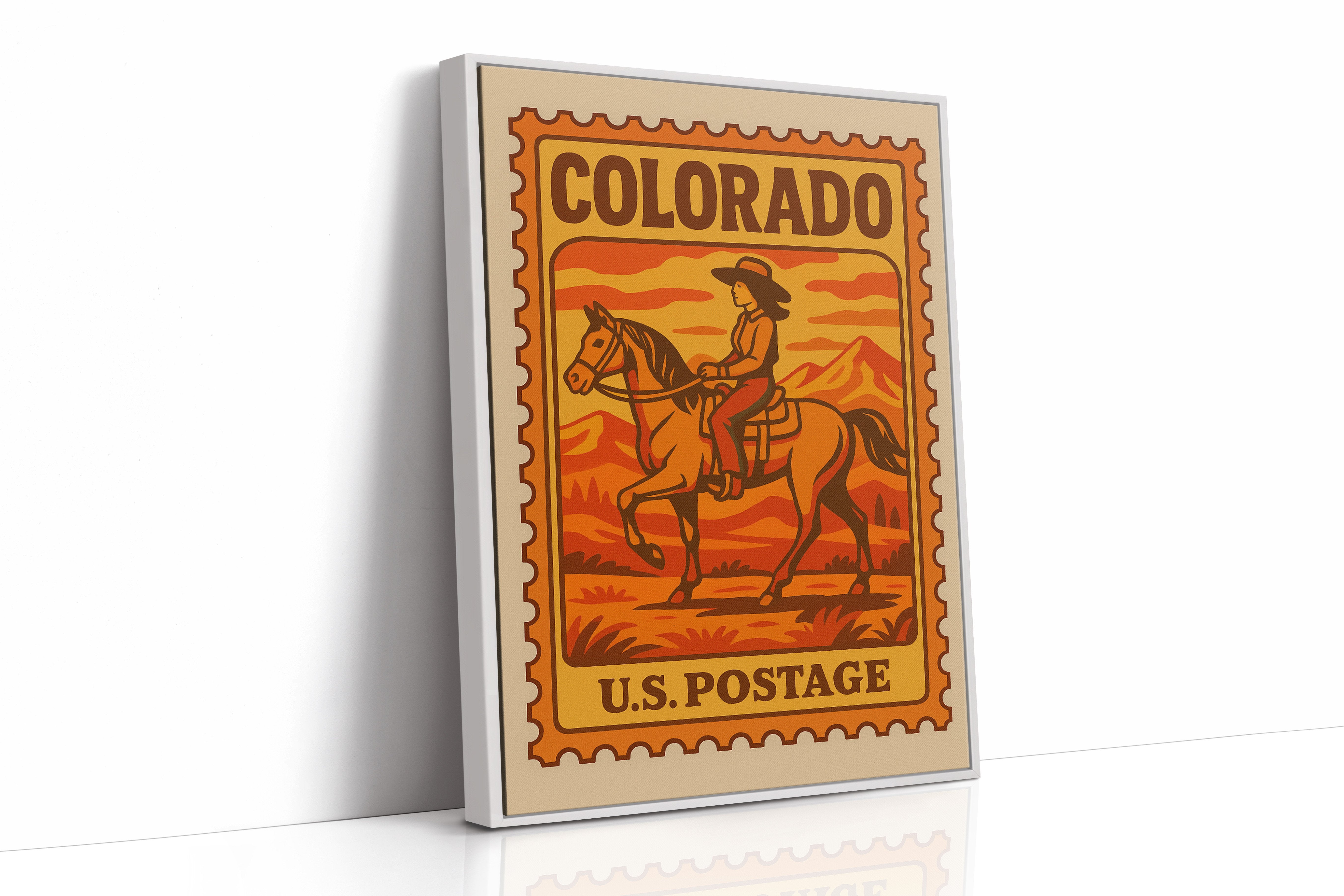 Sunset Trails On Postal Canvas