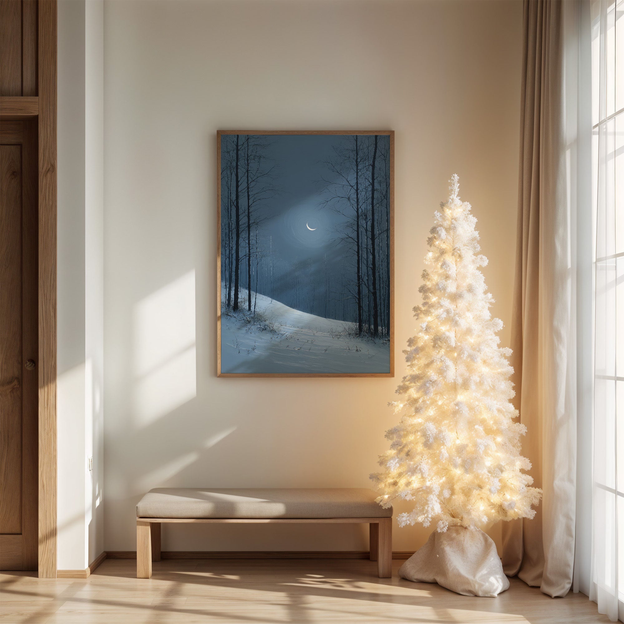 Moonlit Forest Beckons Winter Dreams