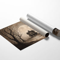 Forgotten Manor Among Barren Trees