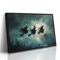 Broomsticks Against a Silver Sky