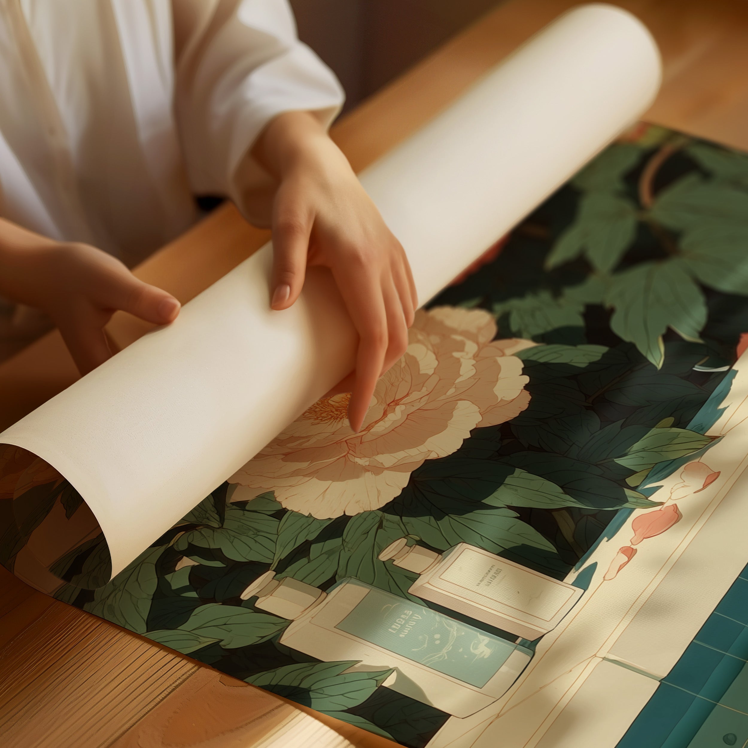 Frog Prince Meets Garden Peonies