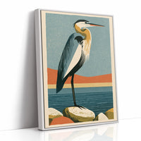 Coastal Heron at the Water's Edge