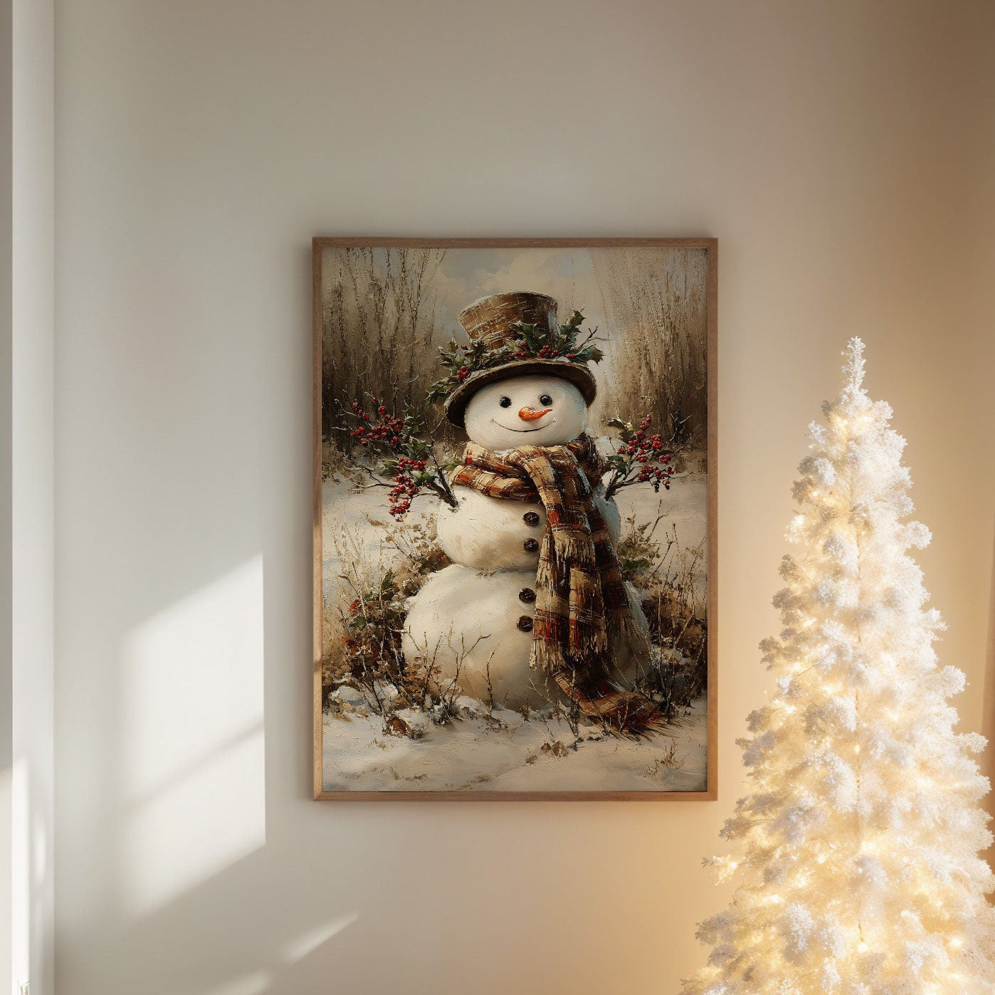 Winter's Charm In Plaid And Holly