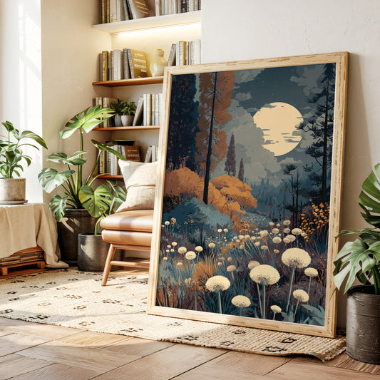 Moonlit Meadow's Gentle Embrace