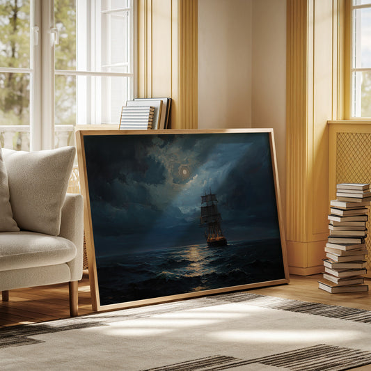 Moonlit Voyage On Ancient Tides