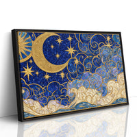 Moon and Stars, Gilded Glass