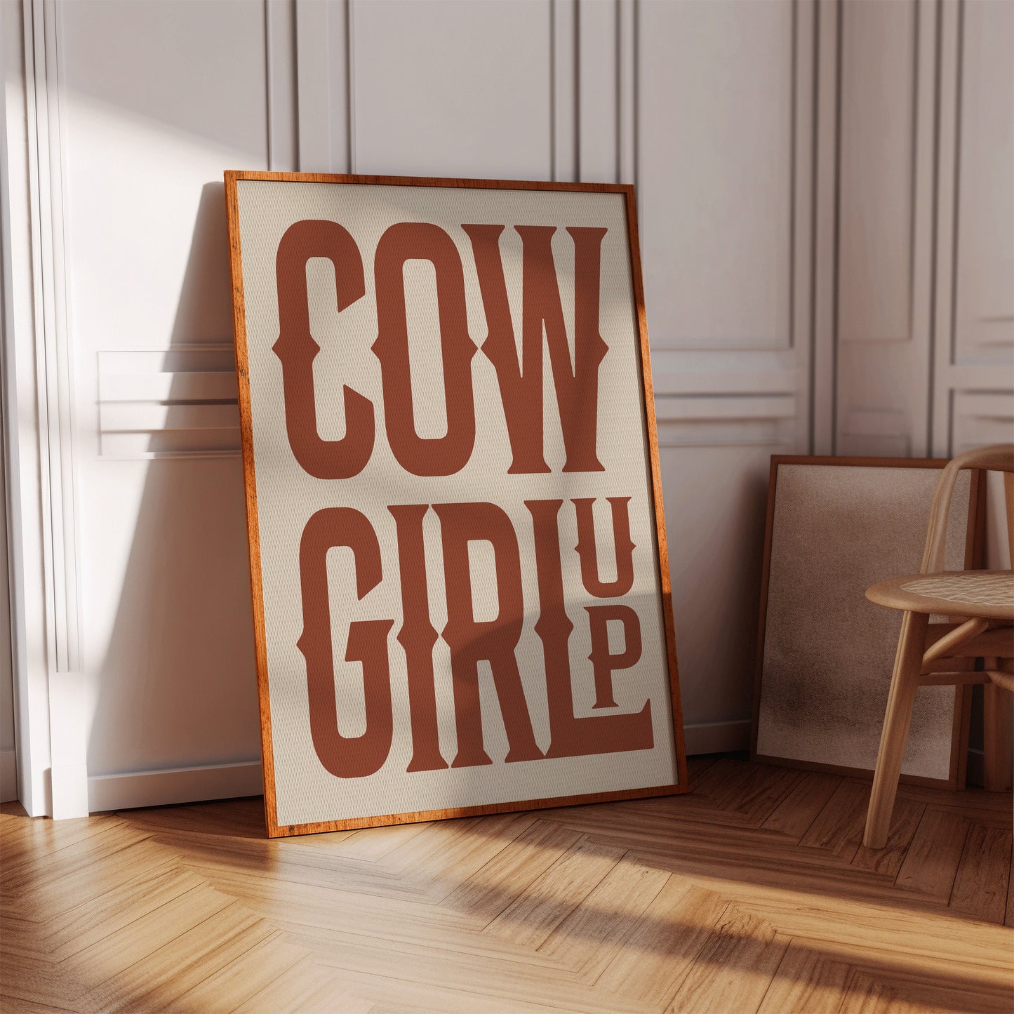 Cowgirl Up Western Typography Print