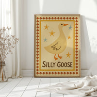 Silly Goose Folk Art Print