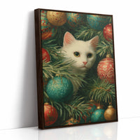 Yuletide Curiosity Among Evergreen Boughs
