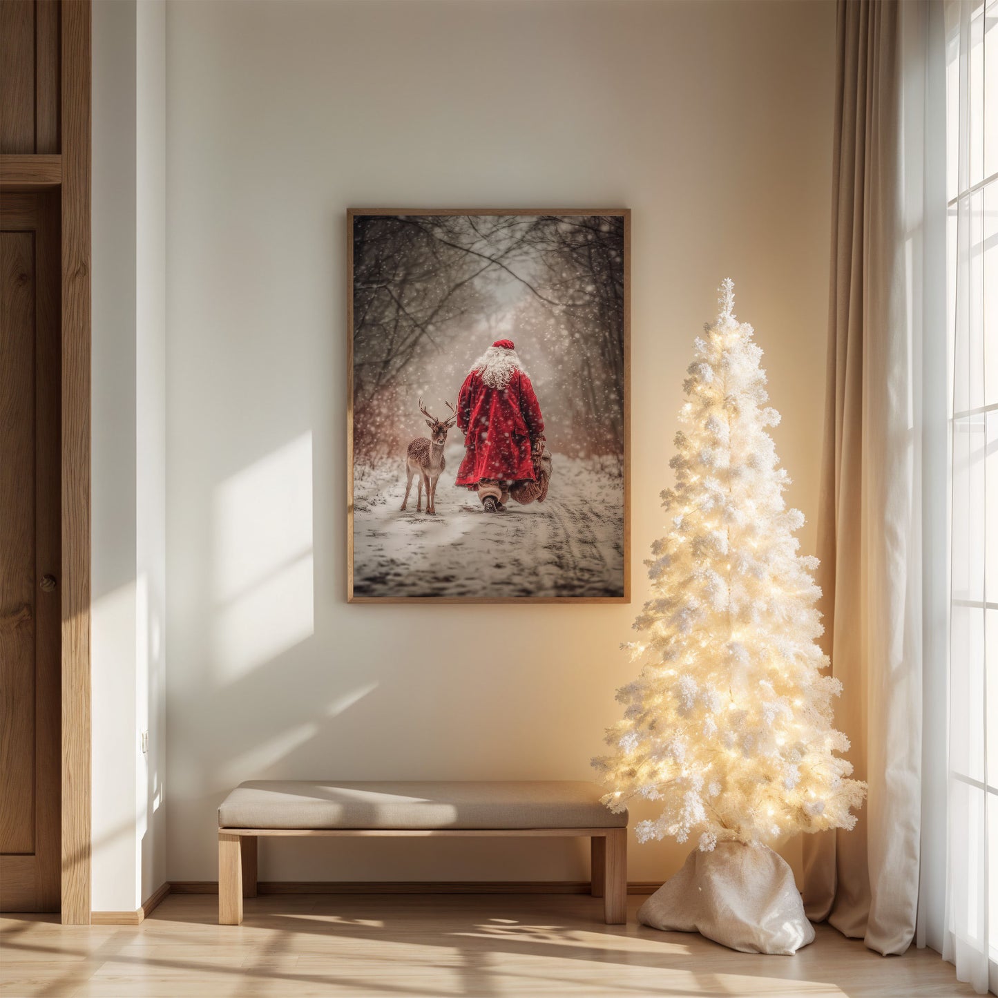 Forest Path Leads Santa Home