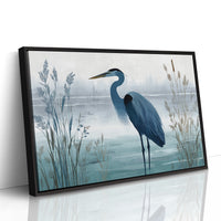 Blue Heron in Quiet Marsh