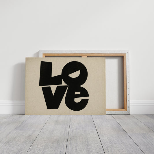 LOVE Modern Block Typography Print
