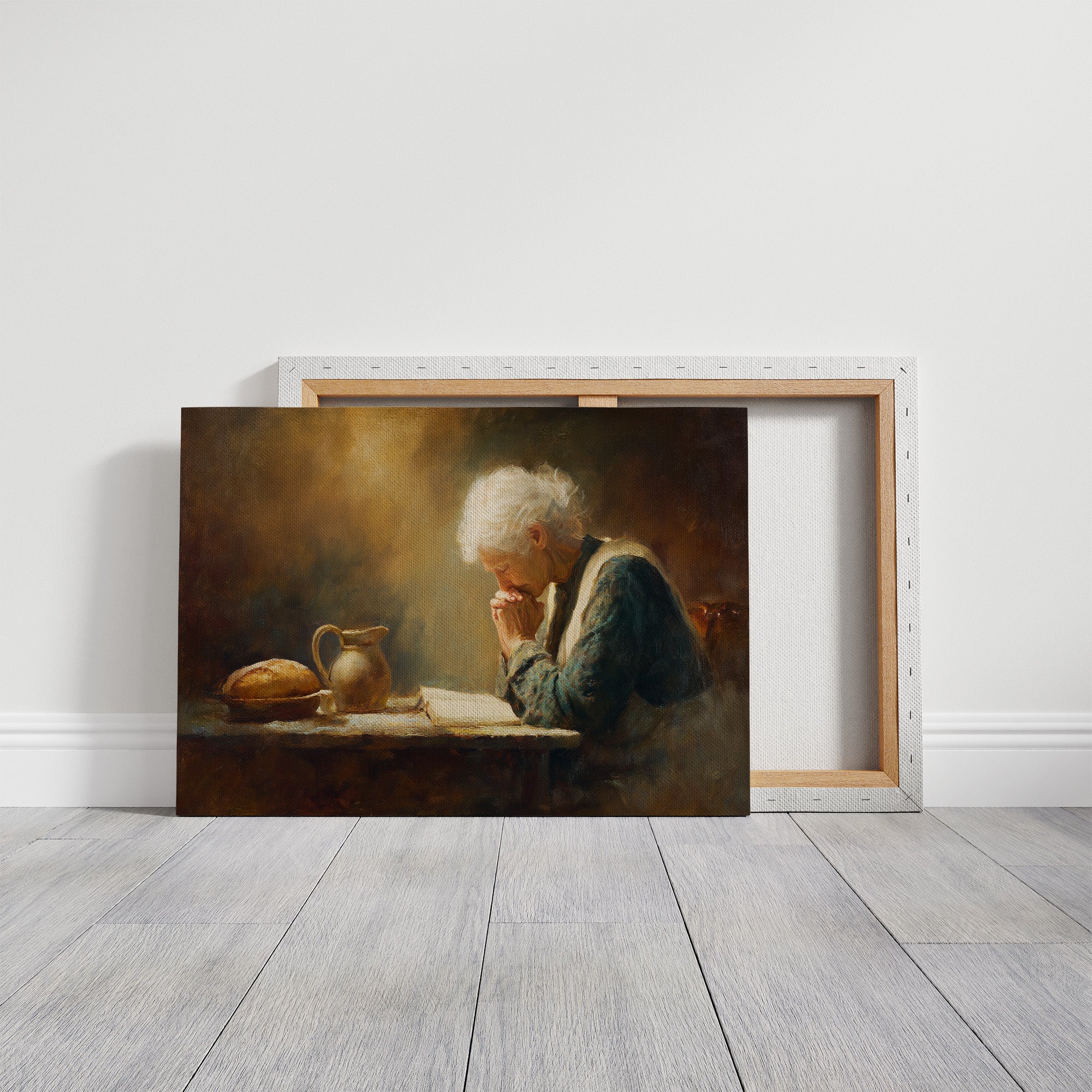 Prayer Illuminated By Golden Hours