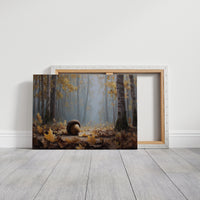 Giant Acorn Rests Among Birch Trees