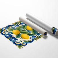 Lemons Framed in Blue