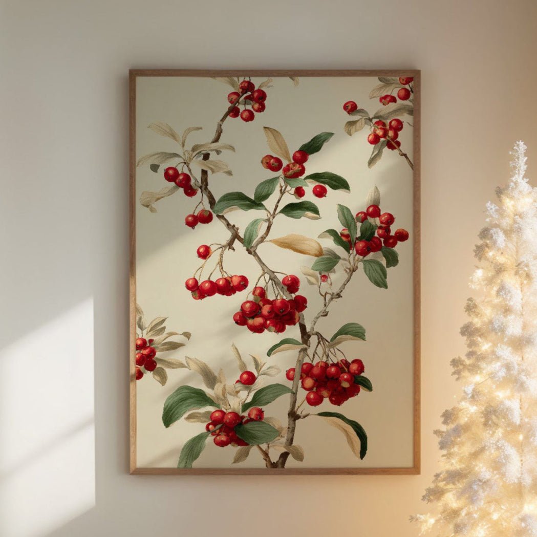 Winter Berries Dance In Gold Light