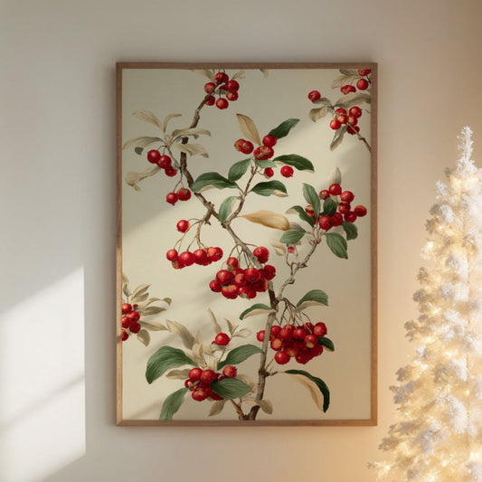 Winter Berries Dance In Gold Light