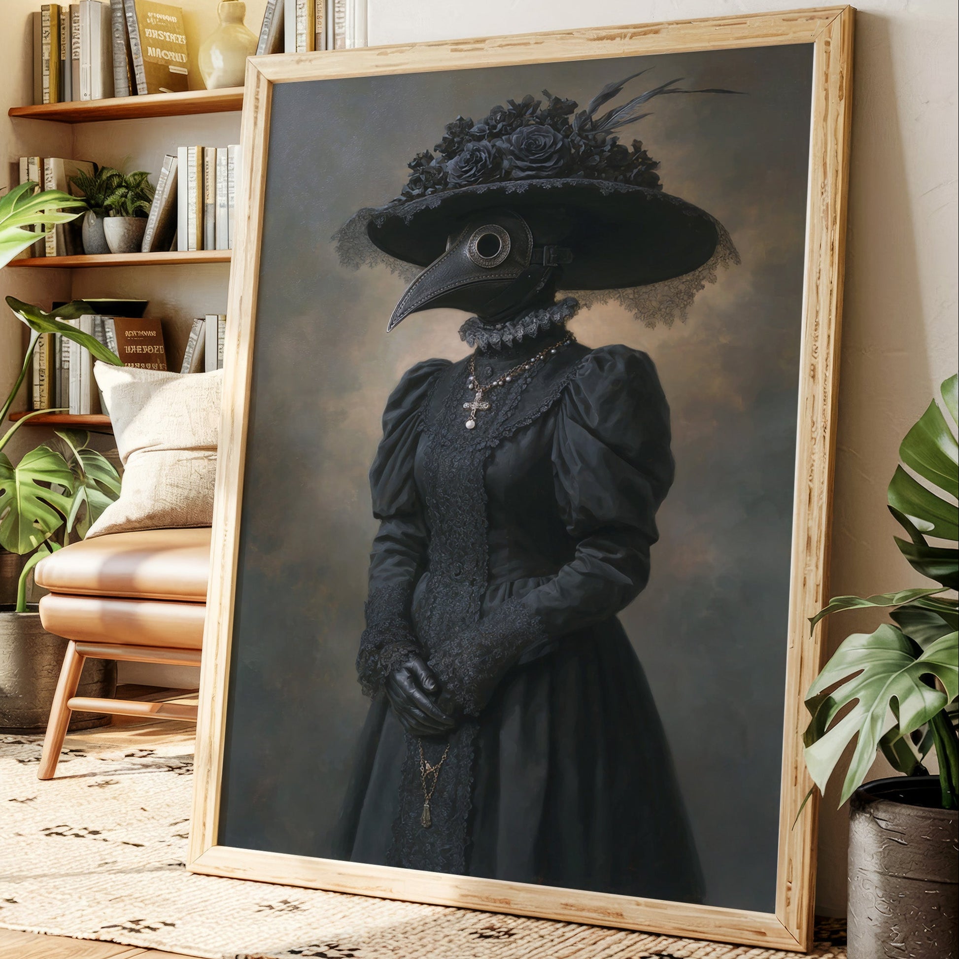 Elegance Beneath a Feathered Veil