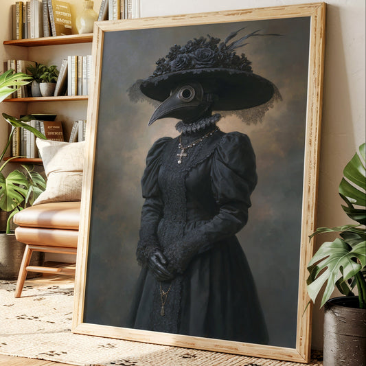 Elegance Beneath a Feathered Veil