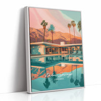 Desert Oasis Mirrors Mountain Glow